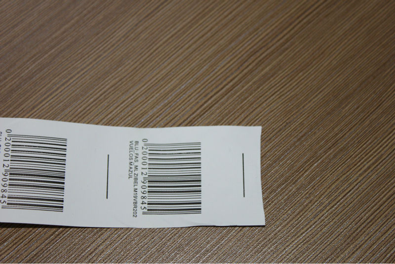 custom Barcode label,100%polyester