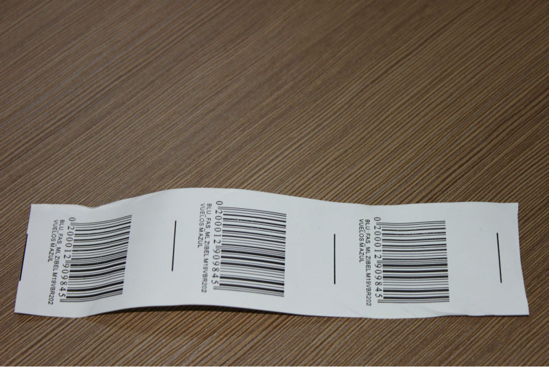 custom Barcode label,100%polyester