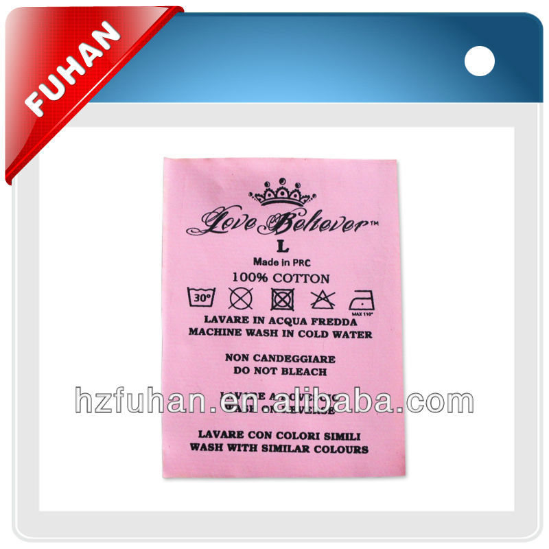 High Quality Silk Screen Printing Jeans Main Label or paper tag
