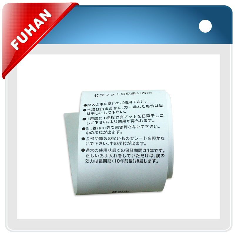 All kinds of directly factory printed product labels