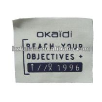 Fashionable custom silk printed care label