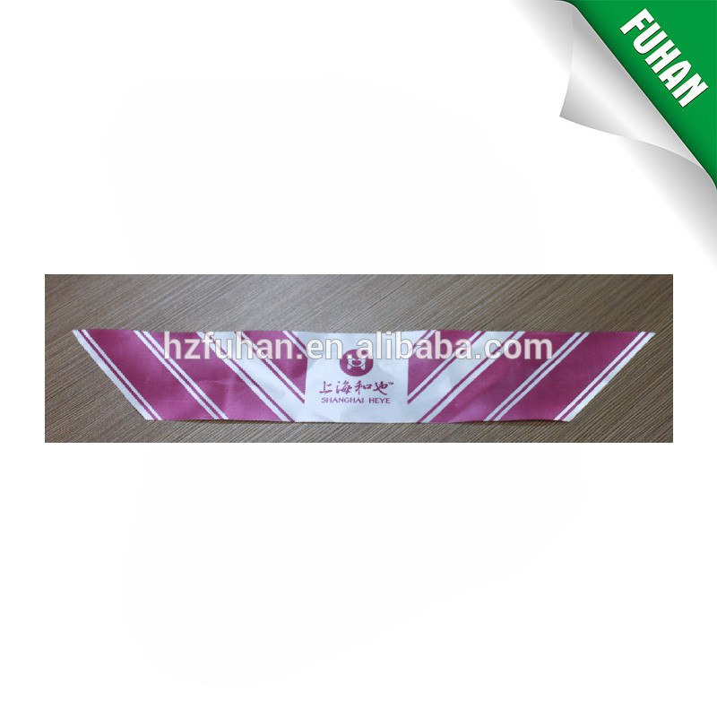 Custom fancy all kinds of printed satin labels for home textile