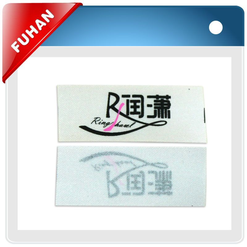 garment satin t shirt heat transfer printing label