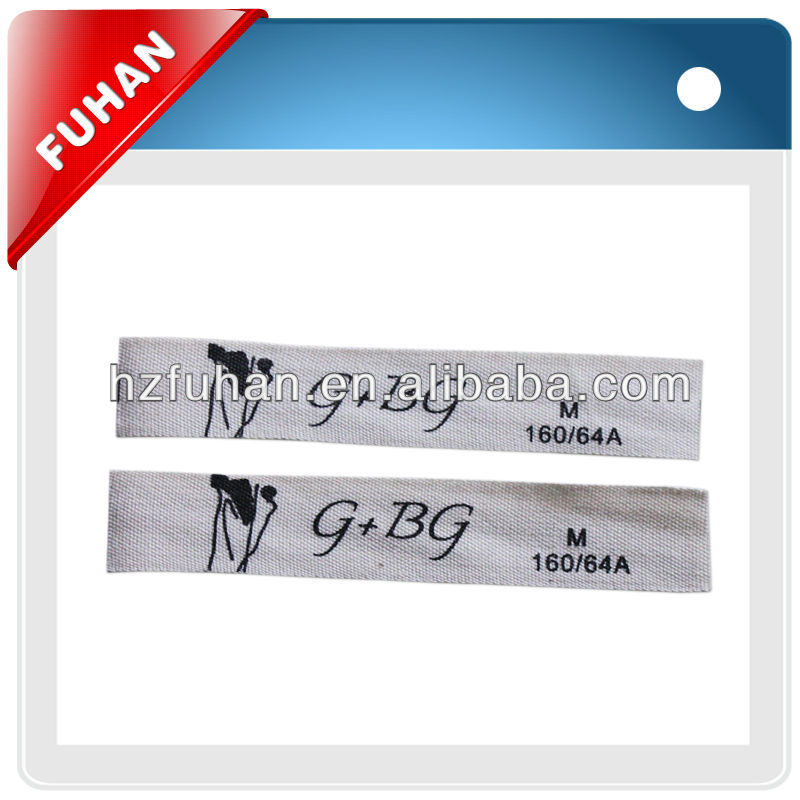 2013 cheap printing label for Garment