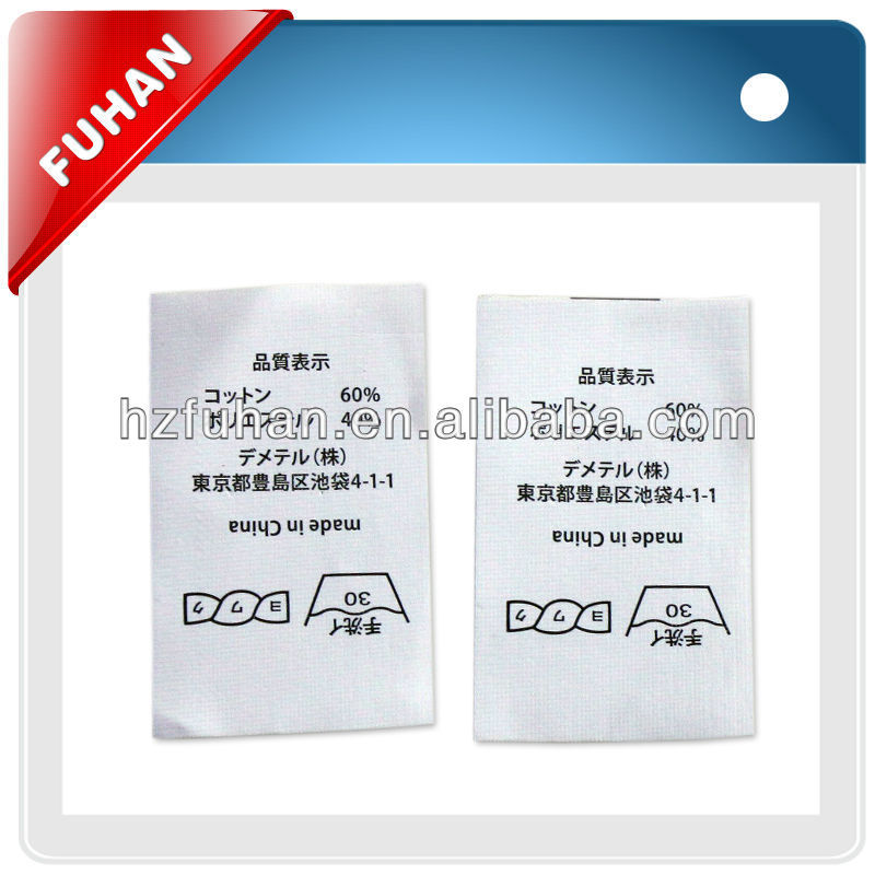 Best quality pre printed price labels for garments