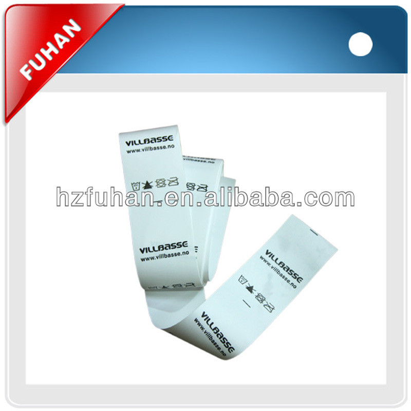 Hot Selling non-woven taffeta label for clothing