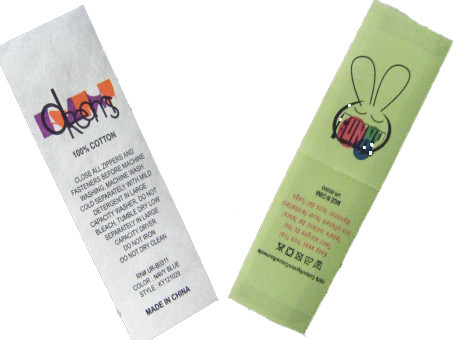 soft ribbon printed logo labels for garment supplier