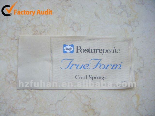 twill cotton printed label for textile products