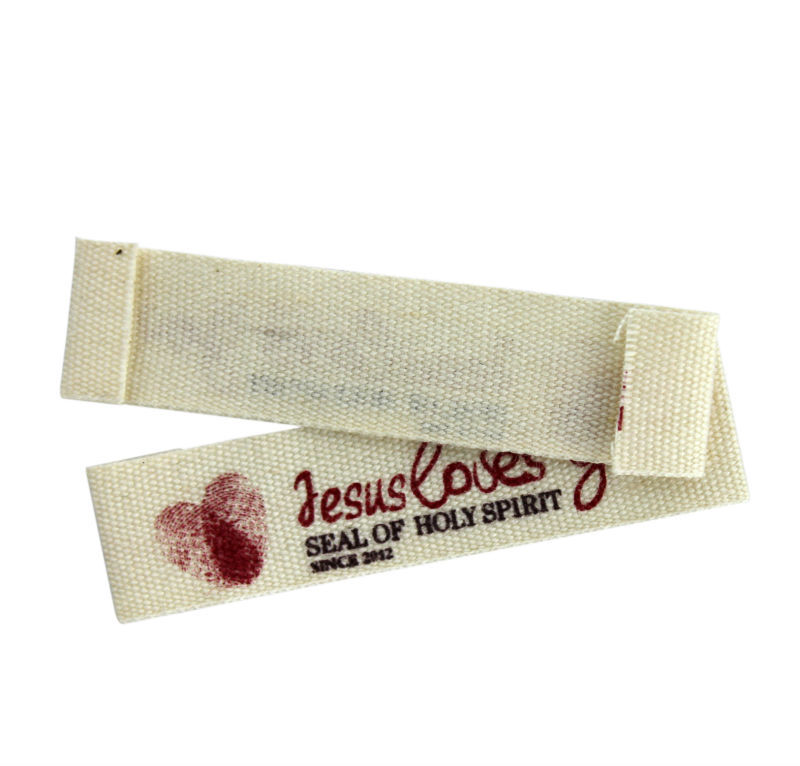 organic cotton tape printed neck label