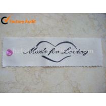 high quality printing labels with cotton material