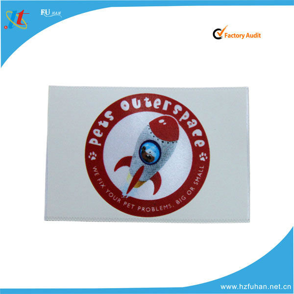 Polyester Satin Ribbon Printed Label for home textile and pillow