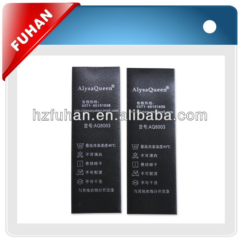 New Arrival 100 polyester care label for garments