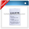 high quality white printed cotton fabric label