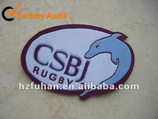 Direct factory polyester fabric badge for garment