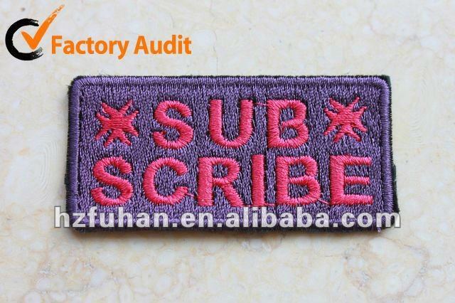 2012 fashion garment woven embroidery patch