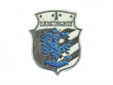Merrow-edge embroidery badges various styles various colors