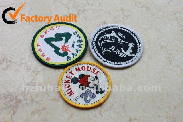 custom woven patches with merrow and lining for shoulder mark