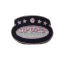 Round shaped textiled woven badge,embroidery badge