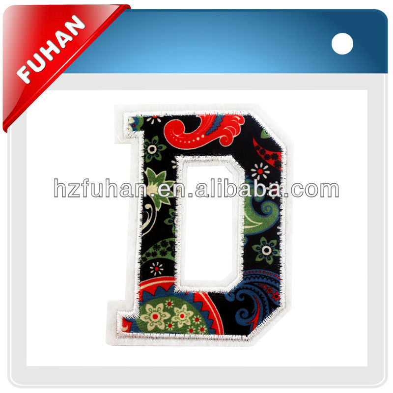Sew on 3d embroidered letters with best price