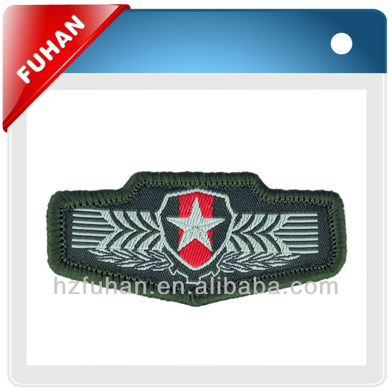 Fashionable Custom embroidery textile badges for garments