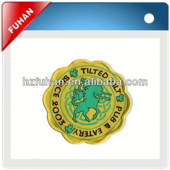 Directly factory cheap embroidery tiger patches for garments