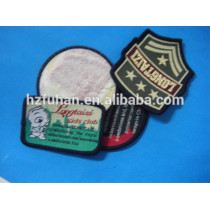 Customized exquisite various shape embroidery patches on cotton for clothing