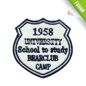 university school badge embroidery patch, embroidery woven patch