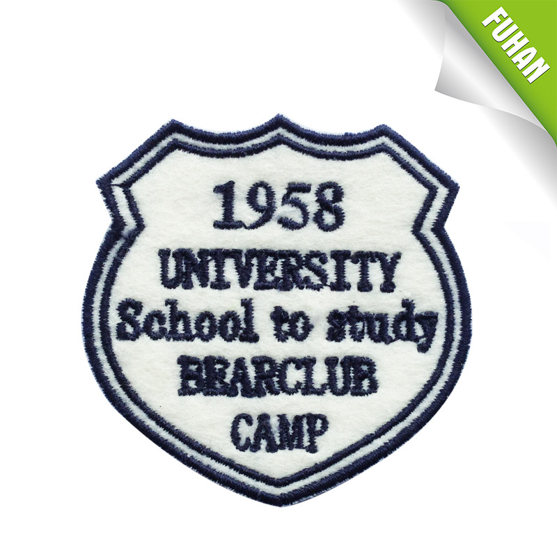 university school badge embroidery patch, embroidery woven patch