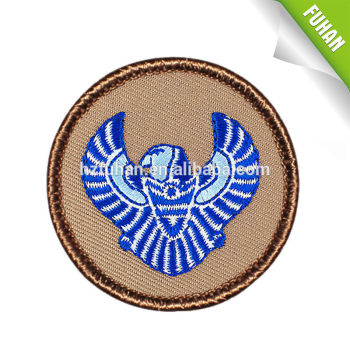 round eagle full embroidery patch /high quality /whole customized