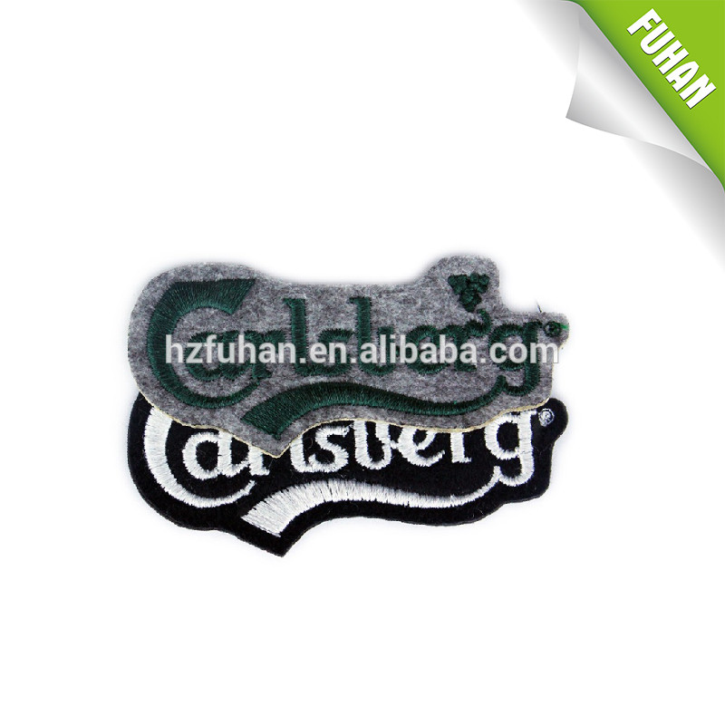 Newest design China custom felt embroidery patches