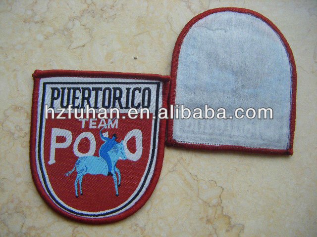 high density woven patches with merrow