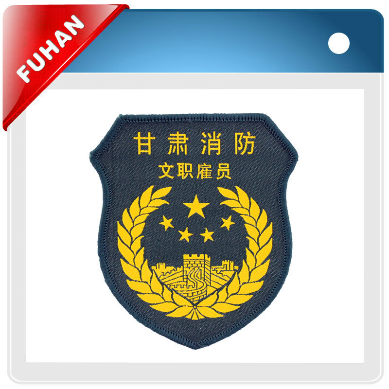 2014 high quality colorful garment woven patch