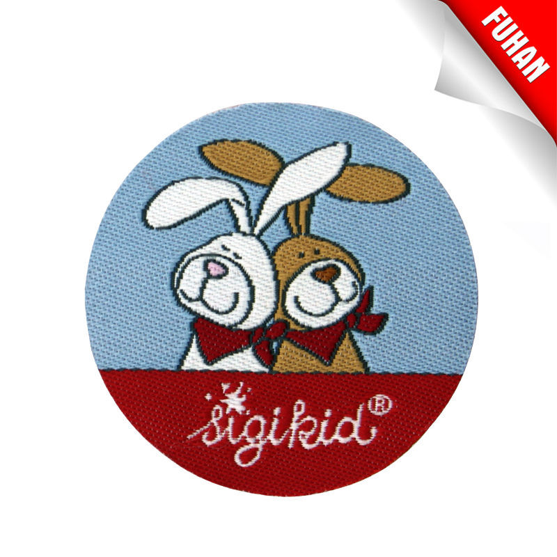 Colorful textile custom woven label, woven badge