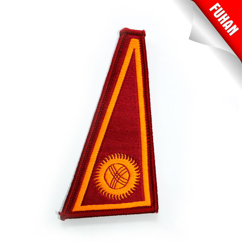 Direct Factory Custom Made New Style Red Woven Patch