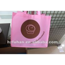 pink plastic non-woven packing bag for shopping