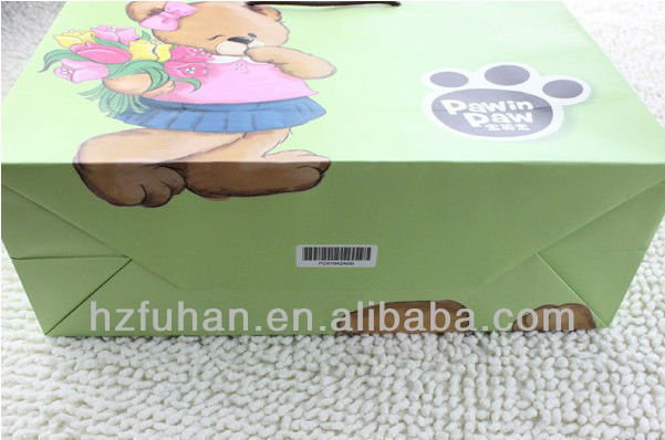Customized paper shopping bags for packing garment