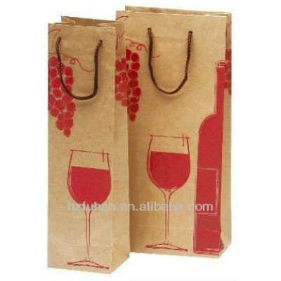 Customized wine paper bags with printing