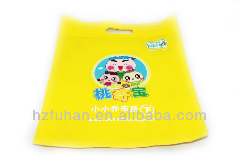 Promotional supermarket non-woven shopping bag with Heat transfer printing