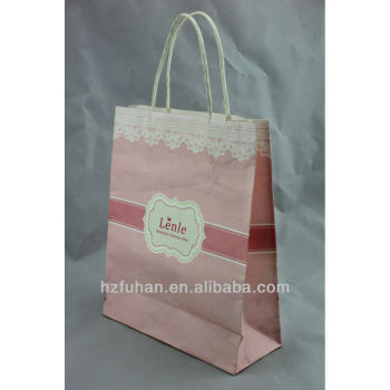 Fashion craft paper bags with printing logo