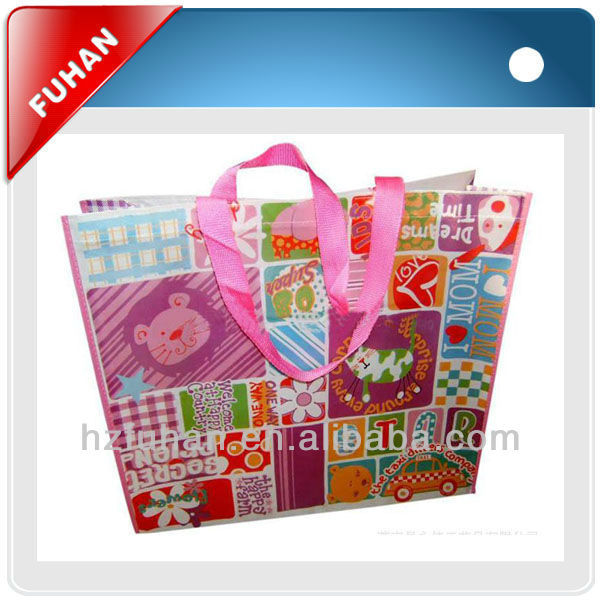 Various colors folding supermarket luxury paper shopping bag