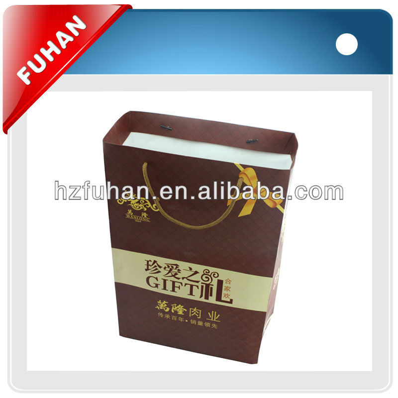 Novel cost production paper bag with gold stamping