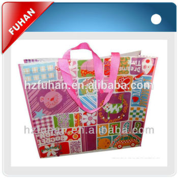 2014 factory promotional gravure printing surface handling shopping bag for food/garment/shoes/toys