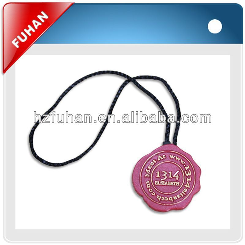 delicate round plastic bag tag/high quality garment seal tags