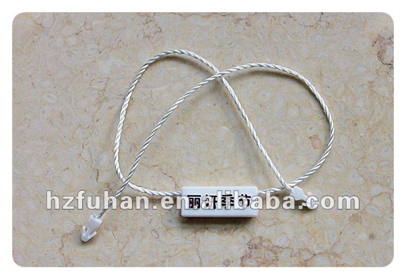 white plastic and string hang granule for clothing