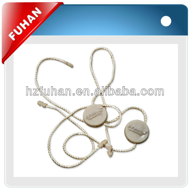 Eco-friendly garment plastic rope tag for clothes industry