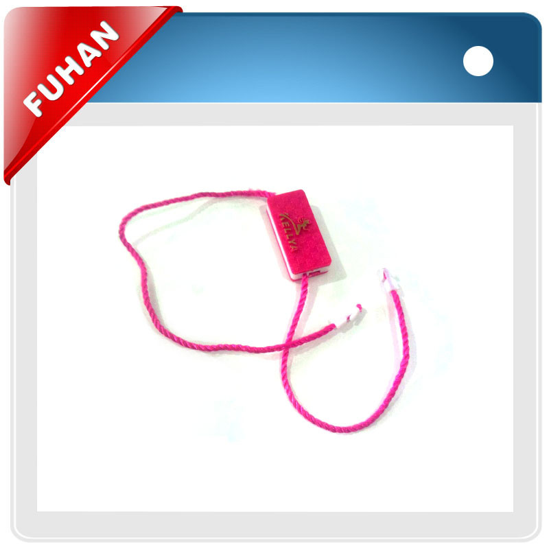 personalized exquisite clear pink plastic tag