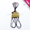 Professional design wholesale plastic tag and black nylon rope