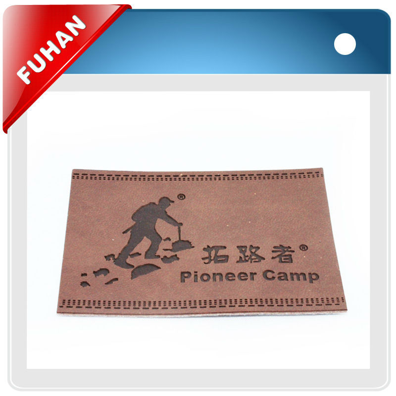2013 hot popular faux leather labels