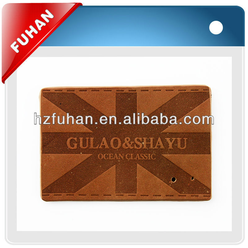 Factory supplier custom embossed leather patch