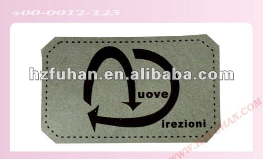high quality leather label of jeans and garments